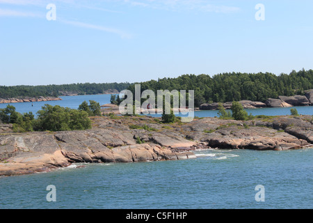 Archipelago of Åland (Ahvenanmaa ) The Åland Islands autonomous, demilitarised and is the only monolingually Swedish-speaking region in Finland. Stock Photo