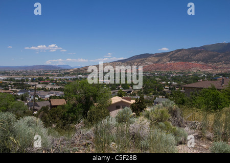Overview of Cedar City from the southern foothills, Cedar City, UT.