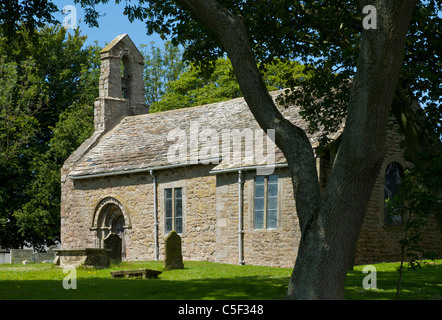 12th century St Helen's Church, in the village of Overton, near Lancaster, Lancashire, England UK Stock Photo