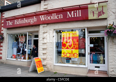 The Edinburgh Woollen MIll shop in Moffat, Dumfries and Galloway, Scotland. Stock Photo