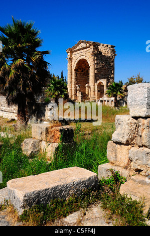Roman Triumphal Arch, Al Bass site , Tyre (Sour), UNESCO World Heritage Site. Lebanon.