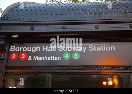 Brooklyn New York City subway station Stock Photo