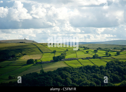 Stoodley Pike monument, Calderdale, West Yorkshire England UK Stock Photo