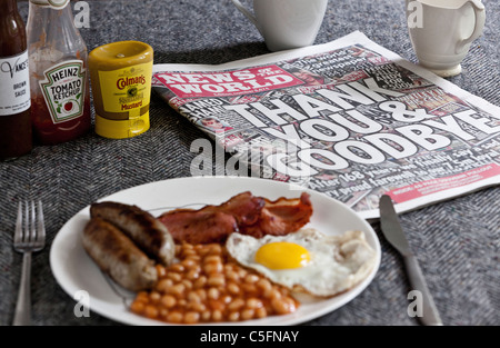 The last ever copy of tabloid newspaper News of The World. Sunday 10th July 2011 Stock Photo