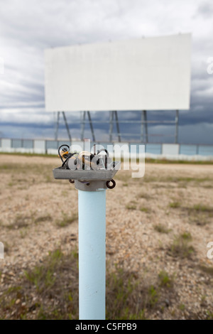 Abandoned Drive-In movie theater.  Winnipeg, Manitoba, Canada. Stock Photo