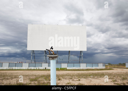 Abandoned Drive-In movie theater.  Winnipeg, Manitoba, Canada. Stock Photo