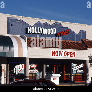 A Hollywood Video movie rental store advertises a going out of business ...