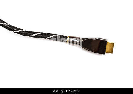 HDMI cable isolated on white background Stock Photo