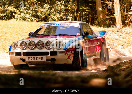 Mazda MX5 Rally Car in action at Goodwood Festival of Speed 2011 Stock Photo