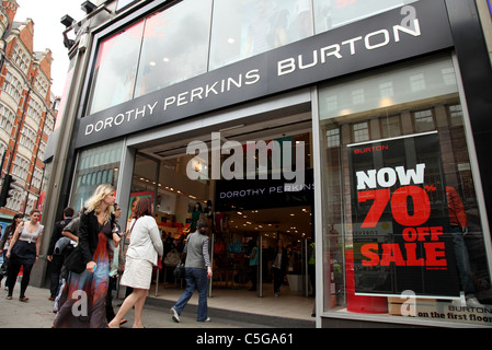A Dorothy Perkins & Burton store on Oxford Street, London, England, U.K. Stock Photo