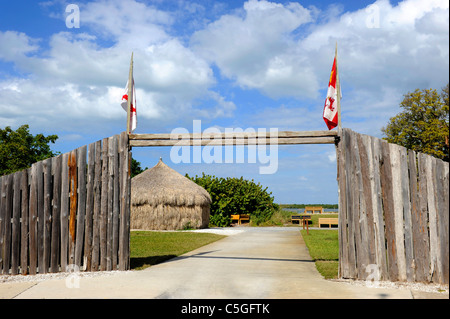 Hernando De Soto National Memorial Park Bradenton Florida entrance Stock Photo