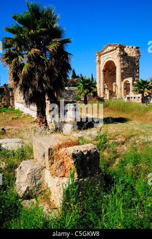 Roman Triumphal Arch, Al Bass site , Tyre (Sour), UNESCO World Heritage Site. Lebanon.
