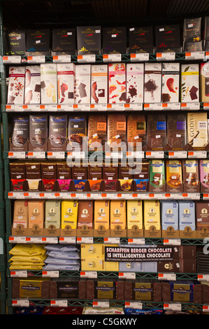 A selection of chocolate in the new Fairway supermarket on the Upper East Side of New York Stock Photo