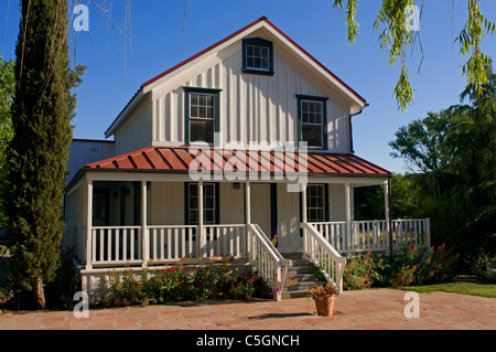 farmhouse residence Santa Ynez Valley CA California Stock Photo