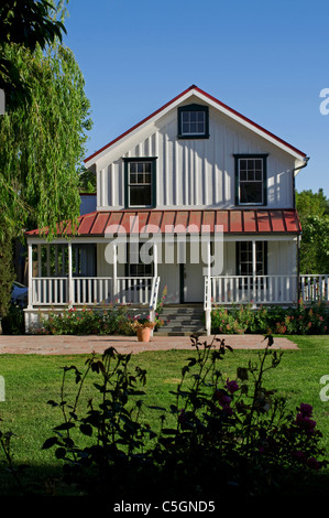 farmhouse residence Santa Ynez Valley CA California Stock Photo