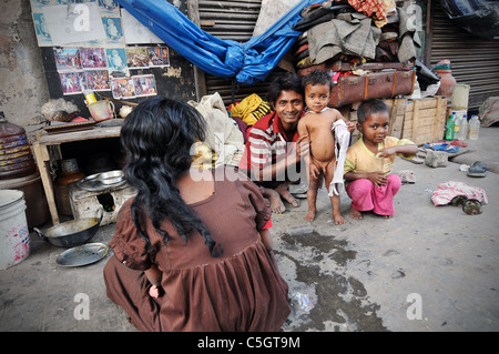 A street scene in Calcutta, India. Stock Photo