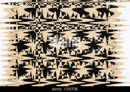 original vintage chessboard transformation background Stock Photo
