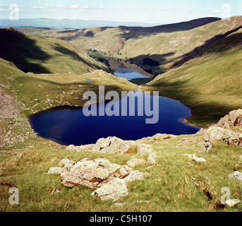 Small Water and Haweswater seen from High Street in the English Lake District Stock Photo