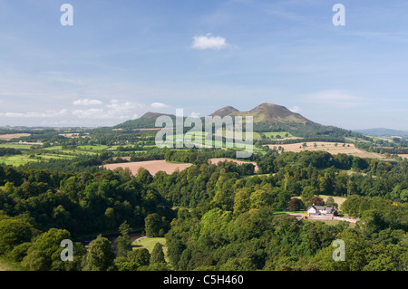 Scott's View and the Eildon Hills by Melrose Stock Photo