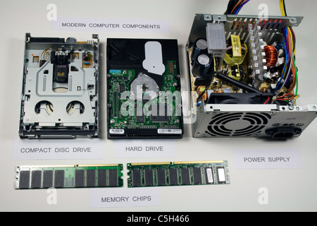 Modern Computer Components Stock Photo