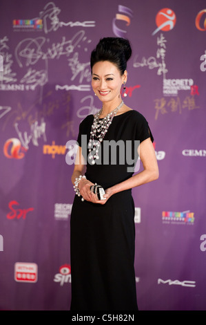 Actress Kara Hui Yin-Hung arrives at the 29th Hong Kong Film Awards at the The Hong Kong Cultural Centre on April 18, 2010 Stock Photo