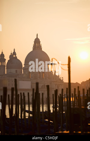 Sunset over Santa Maria della Salute, Venice, Italy  Venice, Italy Stock Photo