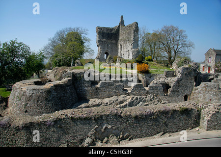 Castle of Domfront, Orne, Normandy, France Stock Photo