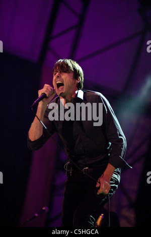 Suede headlining the Latitude Festival 2011, Henham Park, Suffolk, England, United Kingdom. Stock Photo