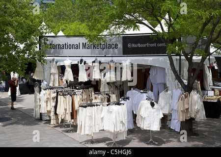 international marketplace stalls at the harbourfront centre toronto ontario canada Stock Photo