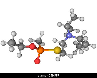 VX nerve agent molecule Stock Photo