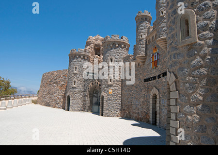 Abandoned Coastal Defences at Cabo Tiñoso, Cartagena in the region of Murcia, South Eastern Spain Stock Photo