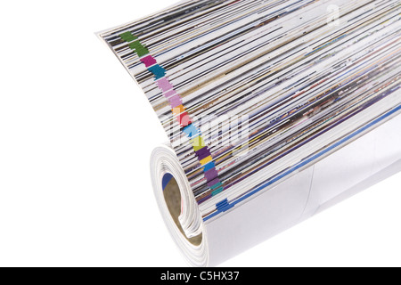 front view of magazine Roll isolated on white Stock Photo - Alamy