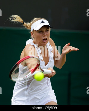 Caroline Wozniacki of Denmark at the 2011 Wimbledon Championships Stock Photo