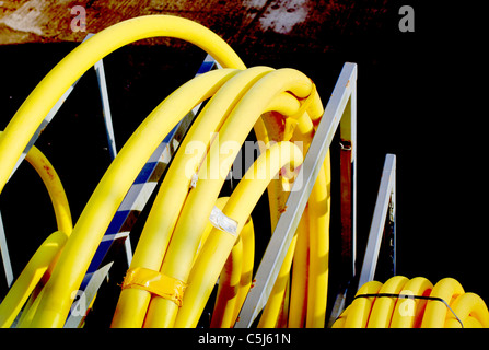 A drum of yellow cable Stock Photo - Alamy