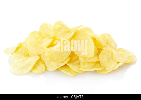 Potato chips isolated Stock Photo