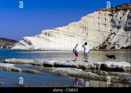 Cliff  Scala dei Turchi near Porto Empedocle, Sicily, Italyn Stock Photo