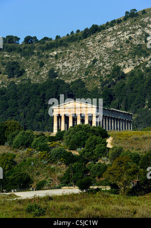 Elymer-Temple in Segesta, Sicily, Italy Stock Photo