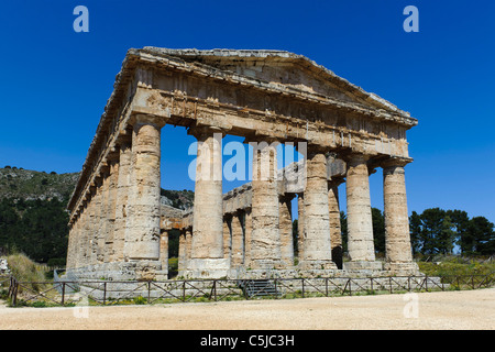 Elymer-Temple in Segesta, Sicily, Italy Stock Photo