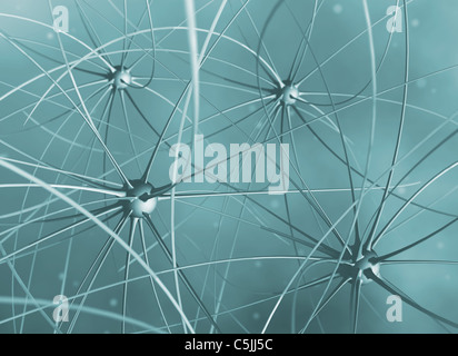 Brain cells abstract 3d render Stock Photo