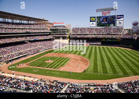 Major league baseball at Target Field, Minneapolis, Minnesota Stock Photo