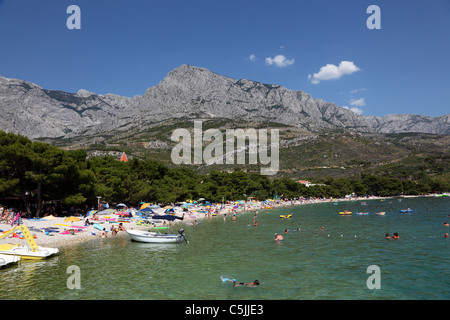 Adriatic beach in Promajna, Croatia Stock Photo