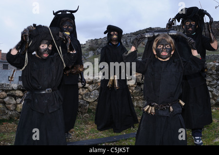 ' Devils Luzón ' Carnival in LUZON. Guadalajara . Castille - La Mancha . SPAIN ' Stock Photo