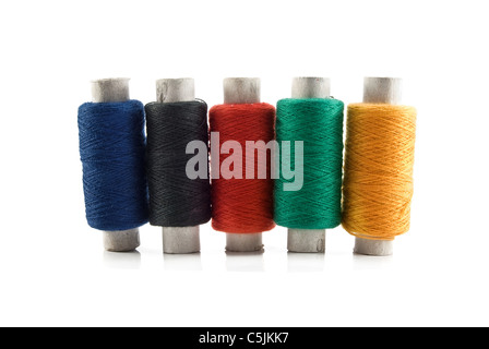 threads are isolated on a white background Stock Photo