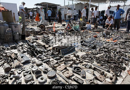 Turkmenistan - Ashgabat - Sunday Market - display of car parts for sale Stock Photo