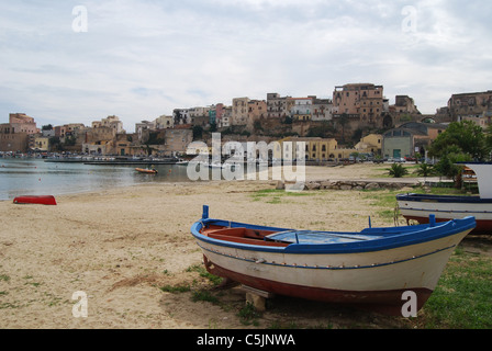 Habour in Castellamare del Golfo, Sicily, Italy - a beautiful town on the north coast of Sicily not far from Palermo Stock Photo