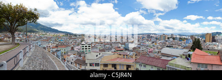 Panoramic view over the new area of Quito, from the Old Military Hospital, now the Centre for Contemporary Art Stock Photo