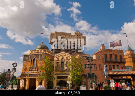 The Hollywood Tower Hotel ( Tower of Terror ride ) at the Walt Disney Studios park at Disneyland Paris in France Stock Photo