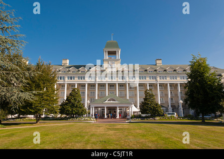 The front of Disney's Newport Bay Club Hotel at Disneyland Paris in France Stock Photo