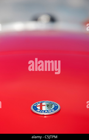 Alfa Romeo Milano car badge abstract Stock Photo