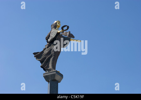 St. Sofia (Sveta Sofia) statue erected in 2001, Sofia, Bulgaria Stock Photo